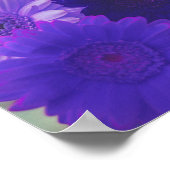 パープルガーベラデイジーフラワーズウォールアートプリントポスター ポスター (角)