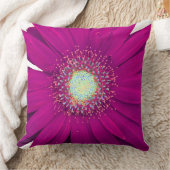 パープルガーベラデイジーフラワー クッション (ブランケット)