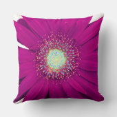 パープルガーベラデイジーフラワー クッション (裏面)