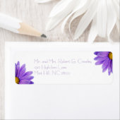 パープルガーベラデイジー差出人住所ラベル ラベル (インサイチュ)