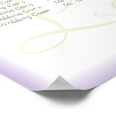 パープルガーベラデイジー結婚の客席表 ポスター (角)