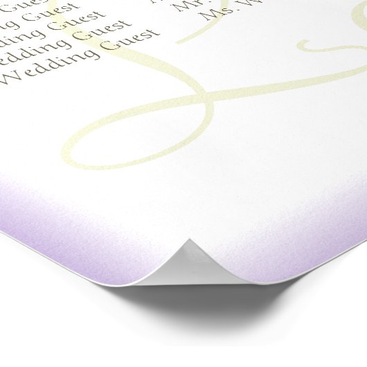 パープルガーベラデイジー結婚の客席表 ポスター (角)