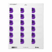 パープルガーベラ空白のデイジー結婚ズ住所 シール (フルシート)