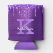 パープルガーリーアメジストグリッタードリップスモノグラム名 缶クーラー (裏面)