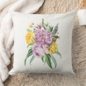 パープルガーリーイエローシックフローラ クッション (ブランケット)