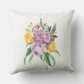 パープルガーリーイエローシックフローラ クッション (裏面)