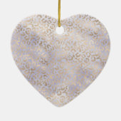 パープルガーリーグラム金ゴールドヒョウ印刷ウォーターカラー セラミックオーナメント (裏面)