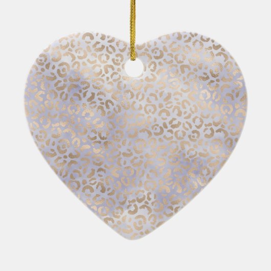 パープルガーリーグラム金ゴールドヒョウ印刷ウォーターカラー セラミックオーナメント (裏面)