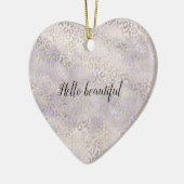 パープルガーリーグラム金ゴールドヒョウ印刷ウォーターカラー セラミックオーナメント (左)