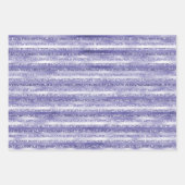 パープルガーリーグリッターグラムストライプズ ラッピングペーパーシート (正面)