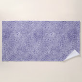 パープルガーリーグリッターグリッツレオパード印刷 ビーチタオル (正面)