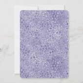 パープルガーリーグリッターグリッツレオパード印刷 招待状 (裏面)
