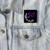 パープルガーリーグリッター50と素晴らしい誕生日 缶バッジ (インサイチュ)