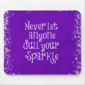 パープルガーリース感動的・スパークル引用文 マウスパッド (正面)