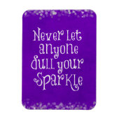 パープルガーリース感動的・スパークル引用文 マグネット (縦)