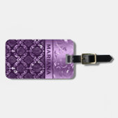 パープルガーリーダムとメタリックの渦巻き ラゲッジタグ (正面横)