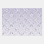 パープルガーリードットハートグリッターグリッツ ラッピングペーパーシート (正面2)