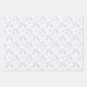 パープルガーリードットハートヒョウ印刷 ラッピングペーパーシート (正面2)