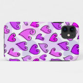 パープルガーリーハートかわいいロマンチックなバレンタインデー Case-Mate iPhoneケース (裏面(横))
