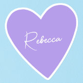 パープルガーリーハートシール（名前付き） シール