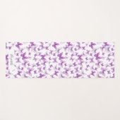 パープルガーリーパステル蝶名前をカスタムする ヨガマット (正面(横))