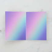 パープルガーリーピンクアクアシルバーマーメイドグリッター カード (内部)