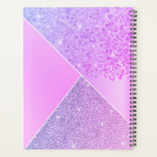 パープルガーリーピンクグリッターシックモノグラム2022 プランナー手帳 (裏面)