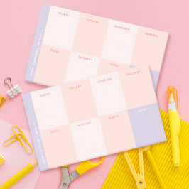 パープルガーリーピンクスクールウィークリープランナー ポストイット