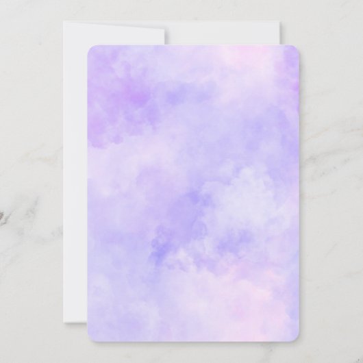 パープルガーリーピンク絞り染め 招待状 (裏面)