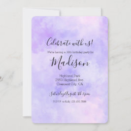 パープルガーリーピンク絞り染め 招待状