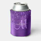 パープルガーリーブラシ仕上げメタル滴下グリッター 缶クーラー (缶裏面)