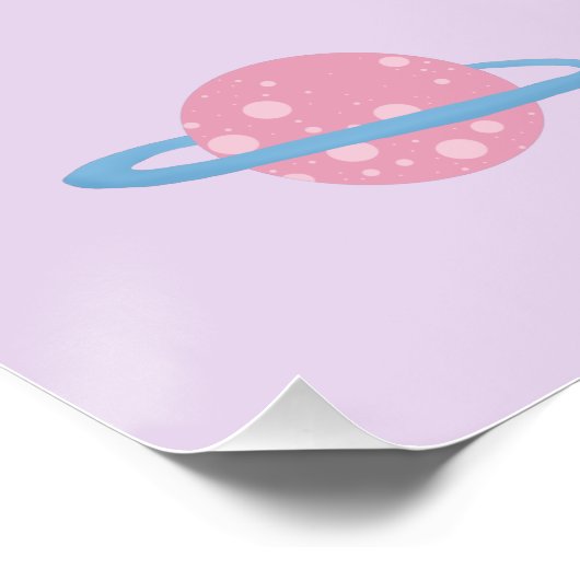 パープルガーリーユニコーン赤ちゃんシャワー歓迎サイン ポスター (コーナー)