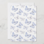 パープルガーリーラベンダー蝶誕生日 招待状 (裏面)