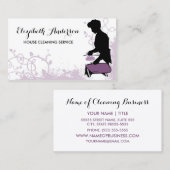 パープルガーリーヴィンテージメイドシルエットハウスキーピング 名刺 (正面/裏面)