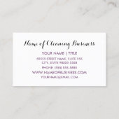 パープルガーリーヴィンテージメイドシルエットハウスキーピング 名刺 (裏面)