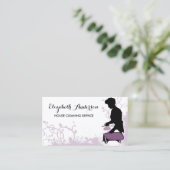 パープルガーリーヴィンテージメイドシルエットハウスキーピング 名刺 (スタンド正面)