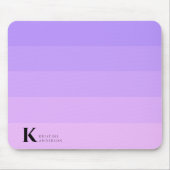 パープルガーリー薄紫グラデーションモノグラム マウスパッド (正面)