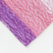 パープルガーリー赤面ピンクレッドストライプクリスマスクリスマス フリースブランケット (角)