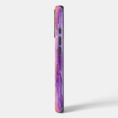 パープルガーリー赤面ピンク赤ストライプ色 Case-Mate iPhoneケース (裏面 / 左)