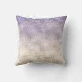 パープルガーリー金ゴールドグラデーションヒョウ印刷 クッション (裏面)