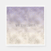 パープルガーリー金ゴールドグラデーションヒョウ印刷 スタンダードランチョンナプキン (正面)