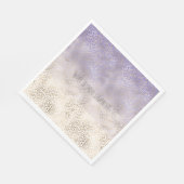 パープルガーリー金ゴールドグラデーションヒョウ印刷 スタンダードランチョンナプキン (角)