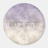 パープルガーリー金ゴールドグラデーションヒョウ印刷 マグネット (正面)