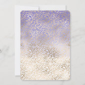 パープルガーリー金ゴールドグラデーションヒョウ印刷 招待状 (裏面)