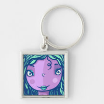 パープルガールキャラクターポートレート