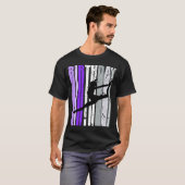 パープルガールズダンス誕生日レトロシルエットファンT Tシャツ (正面フル)
