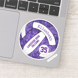 パープルガールズバレーボールwスクールマスコット名 シール