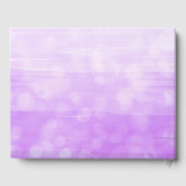 パープルガールズベビーシャワーコーカサスベビー お洒落 ゲストブック (裏面)