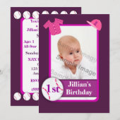 パープルガールズ フォト ベースボール カード バースデーパーティー (正面/裏面)