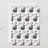 パープルガール不気味幽霊ハロウィーンベビーシャワー 招待状 (裏面)